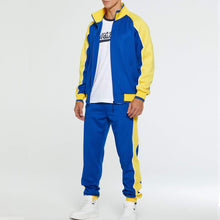 Load image into Gallery viewer, Men&#39;s Blue/White Long Sleeve Full Zip Hoodie Jogging Sweatsuit/Tracksuit