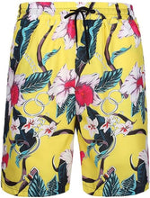 Load image into Gallery viewer, Men&#39;s Black &amp; Yellow Tropical Print Shirt &amp; Shorts Set