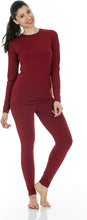 Load image into Gallery viewer, Ultra Soft Teal Long Sleeve Thermal Pajamas Top &amp; Pants Set