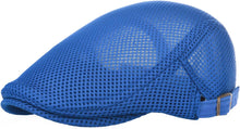 Load image into Gallery viewer, Men&#39;s Royal Blue Breathable Mesh Golf Style Newsboy Hat