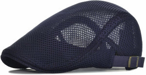 Men's Royal Blue Breathable Mesh Golf Style Newsboy Hat