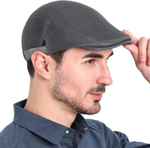 Load image into Gallery viewer, Men&#39;s Royal Blue Breathable Mesh Golf Style Newsboy Hat