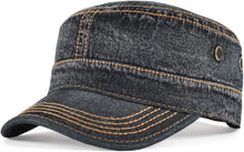 Load image into Gallery viewer, Men&#39;s Army Vintage Black Denim Cadet Style Military Hat