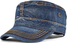 Load image into Gallery viewer, Men&#39;s Army Vintage Medium Blue Denim Cadet Style Military Hat