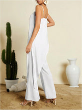 Load image into Gallery viewer, Cascading Beige Goddess Sleeveless 2pc Layer Jumpsuit