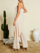 Load image into Gallery viewer, Cascading Beige Goddess Sleeveless 2pc Layer Jumpsuit