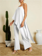 Load image into Gallery viewer, Cascading Beige Goddess Sleeveless 2pc Layer Jumpsuit