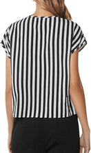 Load image into Gallery viewer, Dolman Sleeve Striped Black &amp; White Blouse