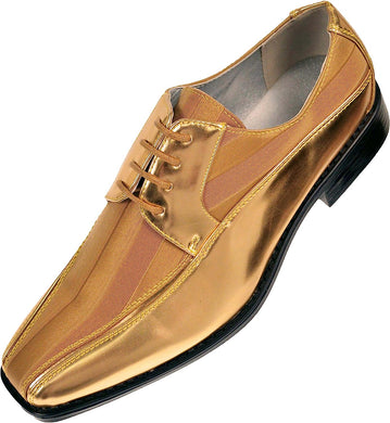 Men's Gold Formal Oxford Style Dress Shoes