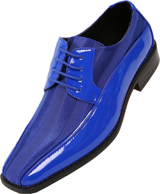 Men's Blue Formal Oxford Style Dress Shoes