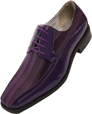 Men's Purple Formal Oxford Style Dress Shoes