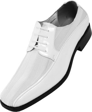 Men's White Formal Oxford Style Dress Shoes