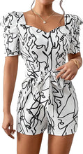 Load image into Gallery viewer, White Sweetheart Graphic Printed Short Sleeve Romper