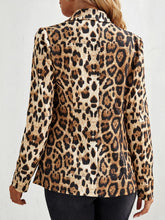 Load image into Gallery viewer, Leopard Brown Printed Long Sleeve Blazer Jacket