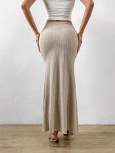 Load image into Gallery viewer, Khaki Knit High Waist Maxi Skirt