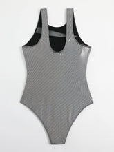 Load image into Gallery viewer, Metallic Silver Sparkle Mesh One Piece Swimsuit