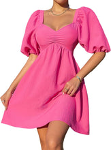 Load image into Gallery viewer, Powder Puff Pink Sweetheart Mini Dress