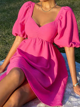 Load image into Gallery viewer, Powder Puff Pink Sweetheart Mini Dress