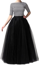 Load image into Gallery viewer, Black Tulle Fantasy 5 Layer High Waist Maxi Skirt