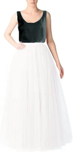 Black Tulle Fantasy 5 Layer High Waist Maxi Skirt