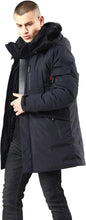 Load image into Gallery viewer, Men&#39;s Red Winter Hooded Parka Cargo Long Sleeve Coat