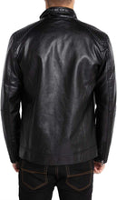 Load image into Gallery viewer, Men&#39;s Luxe Black Faux Leather Long Sleeve Jacket
