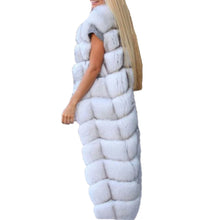 Load image into Gallery viewer, White Luxury Fur Women&#39;s Sleeveless Vest Coat