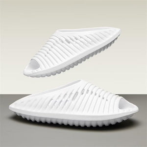 White Men's Modern Beach Summer Slide Sandals