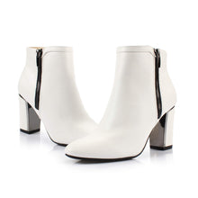 Load image into Gallery viewer, White Fashion Trendy Faux Leather Ankle Boot