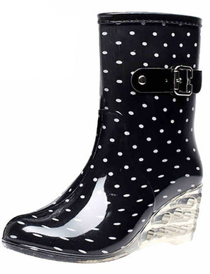 WhiteDot Designer Style Wedge Waterproof Ankle Booties