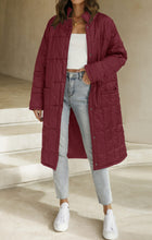 Load image into Gallery viewer, Wine Oversized Style Puffer Women&#39;s Coat