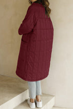 Load image into Gallery viewer, Wine Oversized Style Puffer Women&#39;s Coat