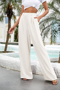Vacay Chic Beige Casual Pants w/Pockets