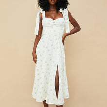 Load image into Gallery viewer, Pretty Green Tied Strap Sweetheart Sleeveless Midi Dress