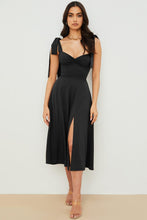 Load image into Gallery viewer, Pretty Green Tied Strap Sweetheart Sleeveless Midi Dress