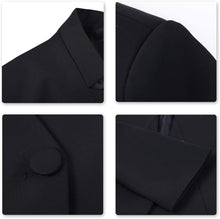 Load image into Gallery viewer, Polished Black Long Sleeve Business Blazer &amp; Skirt Suit Set