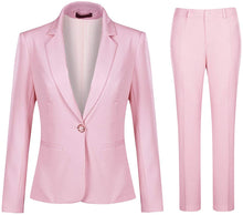 Load image into Gallery viewer, Sophisticated Mauve Pink 2pc Office Work Blazer and Pants Set
