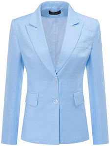 Sophisticated Light Blue 2pc Office Work Blazer and Pants Set