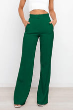Load image into Gallery viewer, Sophisticated Black High Waist Front Button Pants