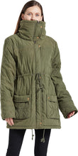 Load image into Gallery viewer, Aspen Khaki Faux Lamb Wool Lined Winter Jacket