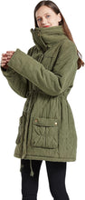 Load image into Gallery viewer, Aspen Khaki Faux Lamb Wool Lined Winter Jacket