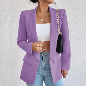 NYC Style Lavender Purple Business Chic Sleeve Lapel Blazer