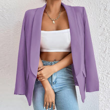 Load image into Gallery viewer, NYC Style Lavender Purple Business Chic Sleeve Lapel Blazer