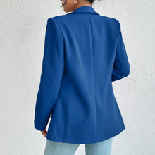 Load image into Gallery viewer, NYC Style Royal Blue Business Chic Sleeve Lapel Blazer