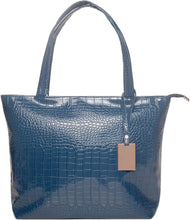Load image into Gallery viewer, Fashionable Coral Pink Crocodile Printed Tote Style Handbag