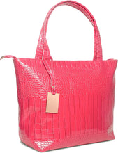Load image into Gallery viewer, Fashionable White Crocodile Printed Tote Style Handbag
