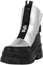 Load image into Gallery viewer, Warm Zip Front Stylish Black/Silver Winter Snow Boots