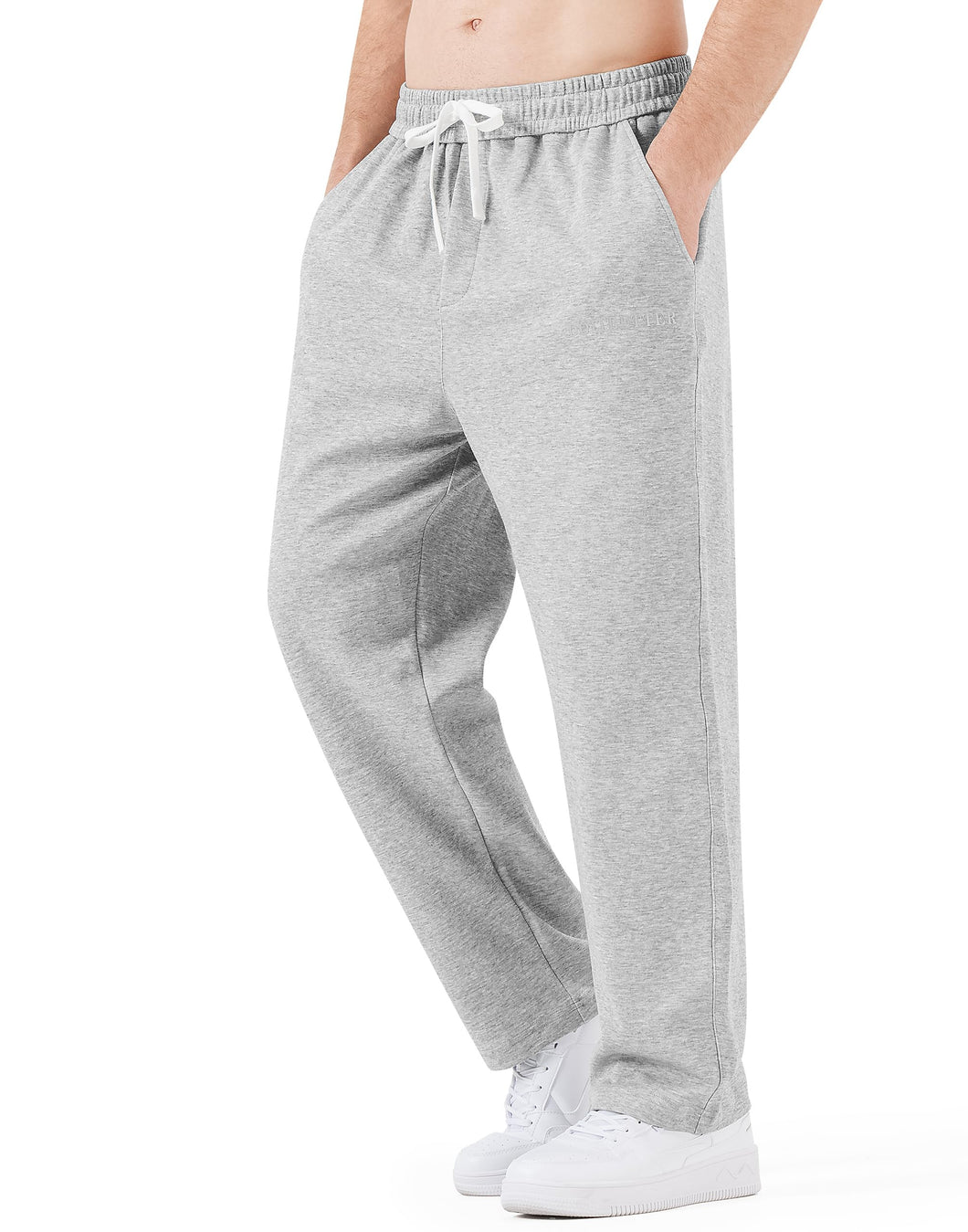 Light Grey Men’s Comfy Knit Drawstring Sweatpants