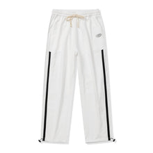 Load image into Gallery viewer, Men&#39;s White Dual Striped Comfy Knit Drawstring Sweatpants