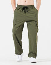 Load image into Gallery viewer, Army Green Men’s Comfy Knit Drawstring Sweatpants